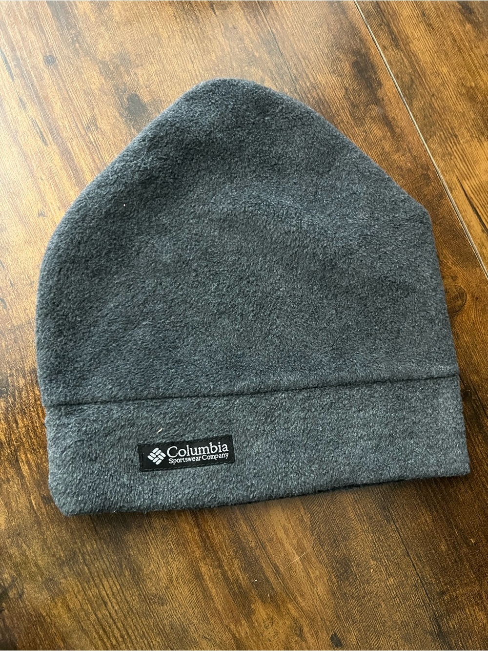 Columbia Dark Gray Fleece Beanie - Men's Warm Hat s/m